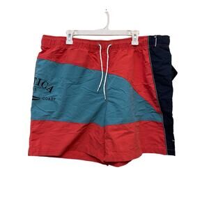 NEW Mens Nautica Orange Swim Trunks Size XXL 1983 North Coast Quick Dry Wicking